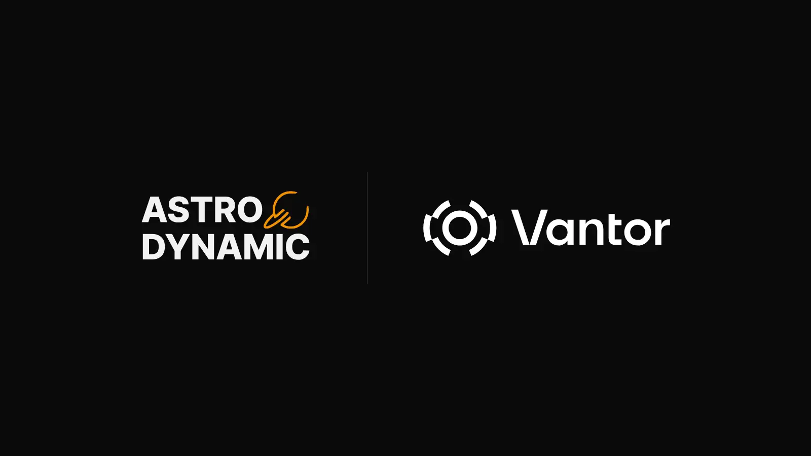 The Astro Dynamic and Vantor logos side by side.